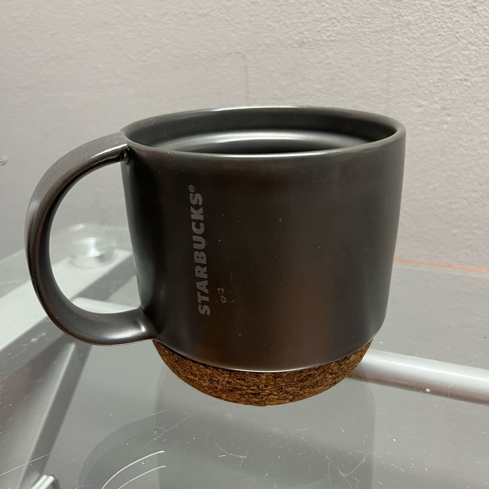 Starbucks Black Mug with Cork Base